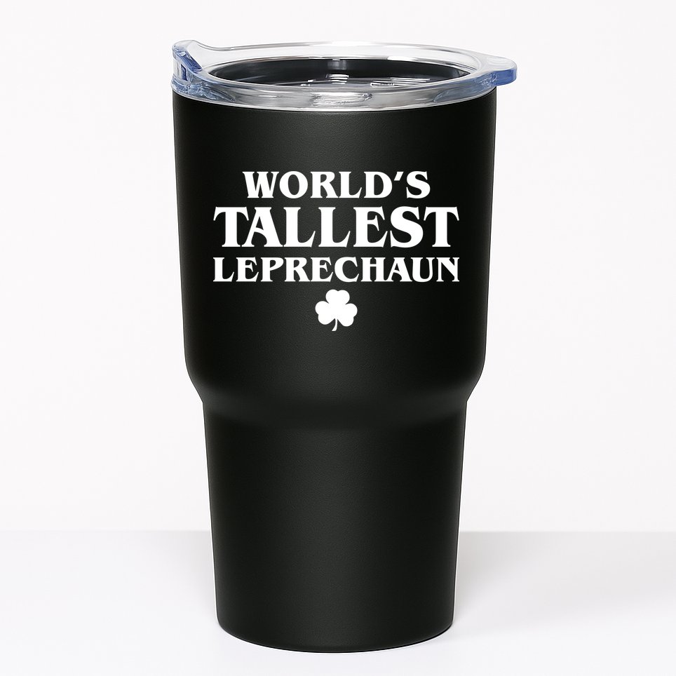 World's Tallest Leprechaun Clover Funny St. Patrick's Day Tumbler
