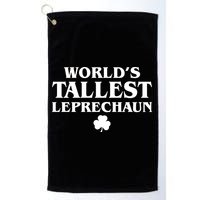 World's Tallest Leprechaun Clover Funny St. Patrick's Day Golf Towel