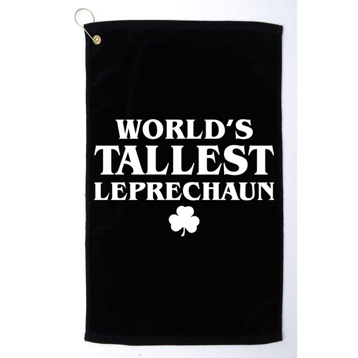 World's Tallest Leprechaun Clover Funny St. Patrick's Day Golf Towel