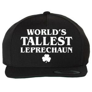 World's Tallest Leprechaun Clover Funny St. Patrick's Day Wool Snapback Cap