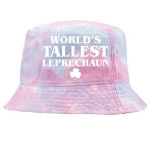 World's Tallest Leprechaun Clover Funny St. Patrick's Day Tie-Dyed Bucket Hat