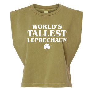 World's Tallest Leprechaun Clover Funny St. Patrick's Day Garment-Dyed Women's Muscle Tee