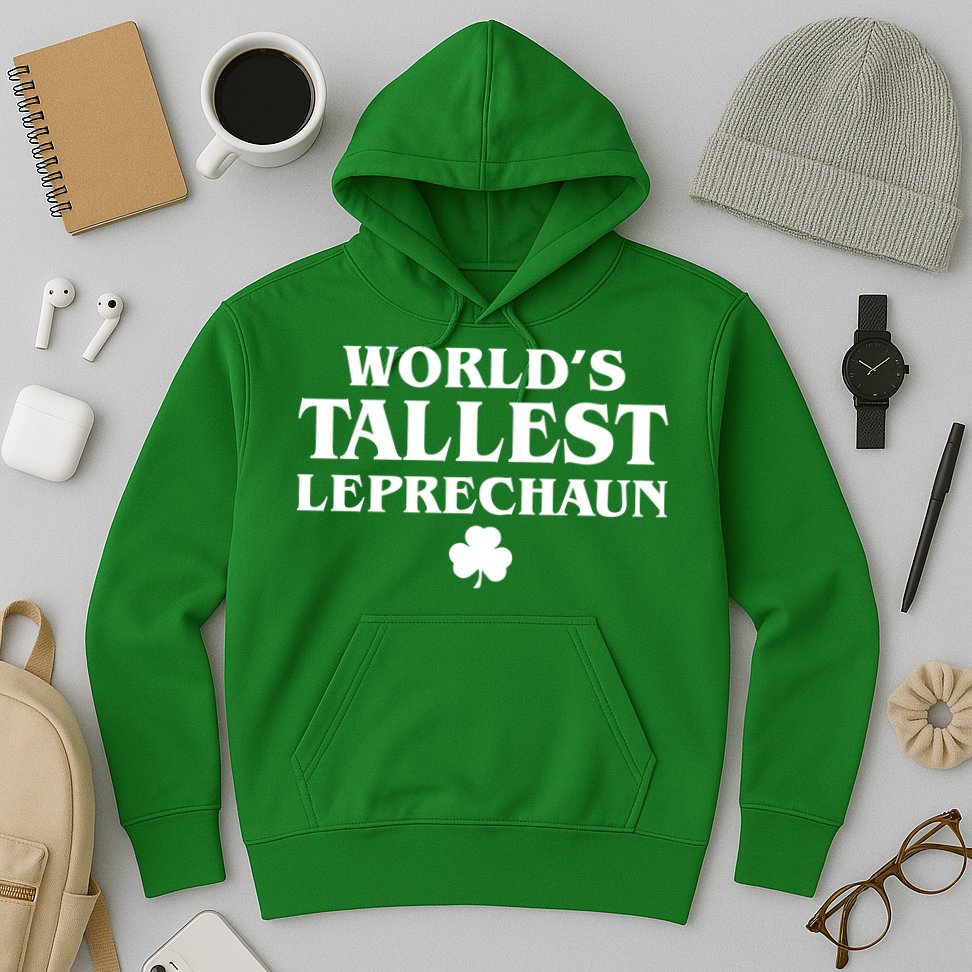 World's Tallest Leprechaun Clover Funny St. Patrick's Day Hoodie