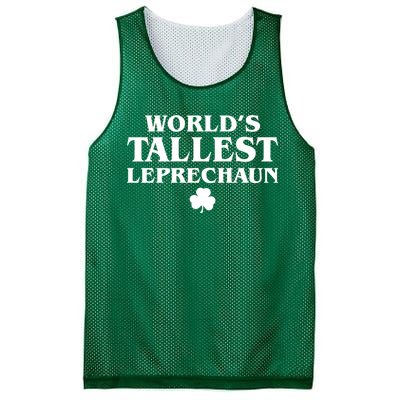 World's Tallest Leprechaun Clover Funny St. Patrick's Day Mesh Reversible Basketball Jersey Tank