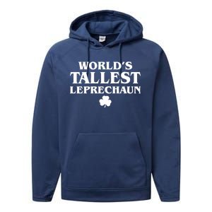 World's Tallest Leprechaun Clover Funny St. Patrick's Day Performance Fleece Hoodie