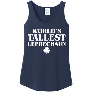 World's Tallest Leprechaun Clover Funny St. Patrick's Day Ladies Essential Tank