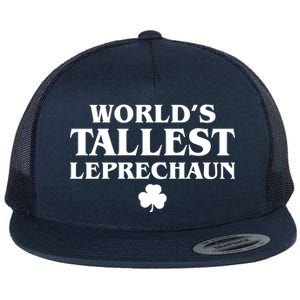 World's Tallest Leprechaun Clover Funny St. Patrick's Day Flat Bill Trucker Hat