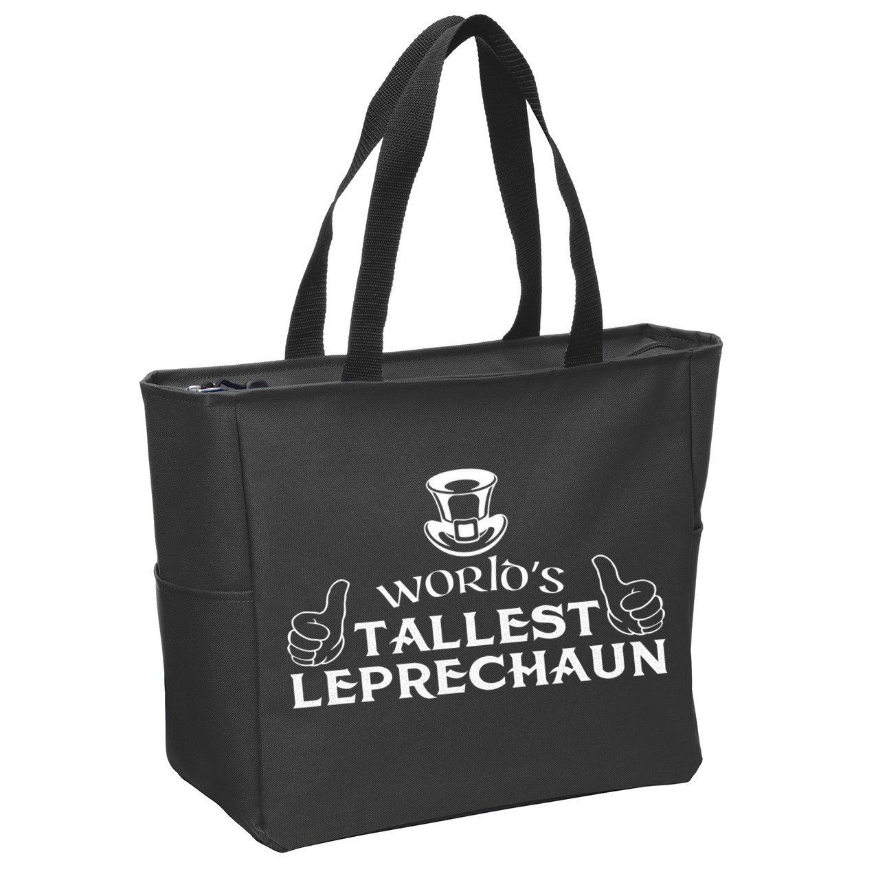 World's Tallest Leprechaun Funny Zip Tote Bag