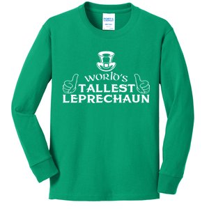 World's Tallest Leprechaun Funny Kids Long Sleeve Shirt