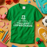 World's Tallest Leprechaun Funny Kids T-Shirt