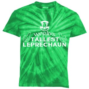 World's Tallest Leprechaun Funny Kids Tie-Dye T-Shirt