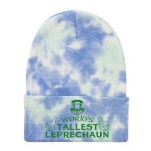 World's Tallest Leprechaun Funny Tie Dye 12in Knit Beanie