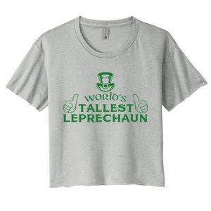 World's Tallest Leprechaun Funny Women's Crop Top Tee