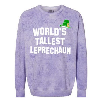 World's Tallest Leprechaun Funny St Patricks Day Colorblast Crewneck Sweatshirt