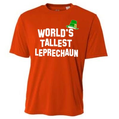 World's Tallest Leprechaun Funny St Patricks Day Cooling Performance Crew T-Shirt