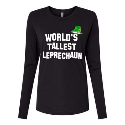 World's Tallest Leprechaun Funny St Patricks Day Womens Cotton Relaxed Long Sleeve T-Shirt