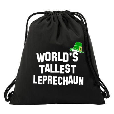 World's Tallest Leprechaun Funny St Patricks Day Drawstring Bag