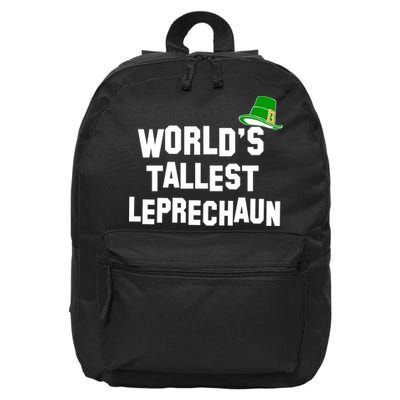 World's Tallest Leprechaun Funny St Patricks Day 16 in Basic Backpack