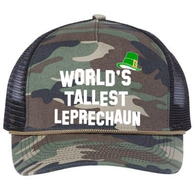 World's Tallest Leprechaun Funny St Patricks Day Retro Rope Trucker Hat Cap