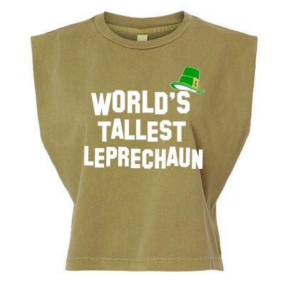 World's Tallest Leprechaun Funny St Patricks Day Garment-Dyed Women's Muscle Tee