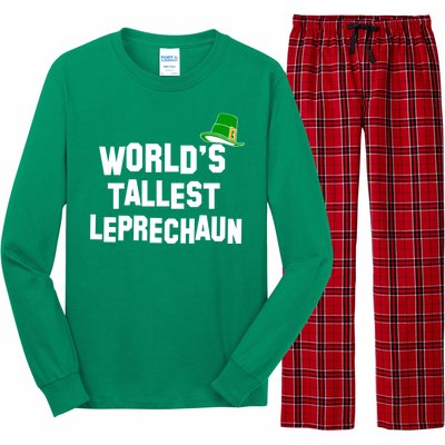 World's Tallest Leprechaun Funny St Patricks Day Long Sleeve Pajama Set