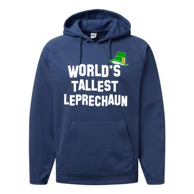 World's Tallest Leprechaun Funny St Patricks Day Performance Fleece Hoodie