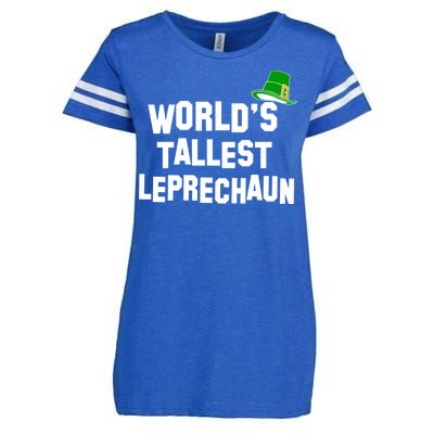 World's Tallest Leprechaun Funny St Patricks Day Enza Ladies Jersey Football T-Shirt