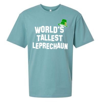 World's Tallest Leprechaun Funny St Patricks Day Sueded Cloud Jersey T-Shirt