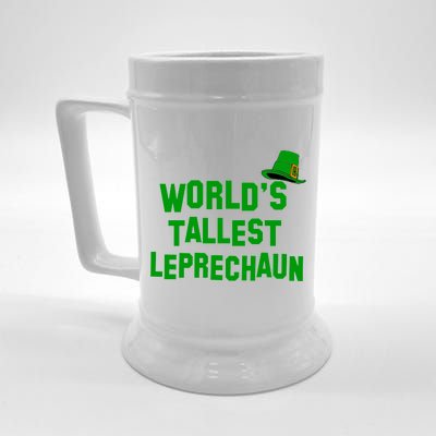 World's Tallest Leprechaun Funny St Patricks Day Beer Stein