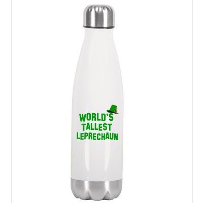 World's Tallest Leprechaun Funny St Patricks Day Stainless Steel Insulated Water Bottle