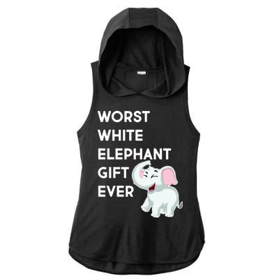 Worst White Christmas Gift Ever Ladies PosiCharge Tri-Blend Wicking Draft Hoodie Tank