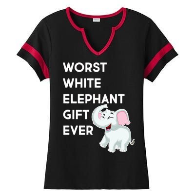 Worst White Christmas Gift Ever Ladies Halftime Notch Neck Tee