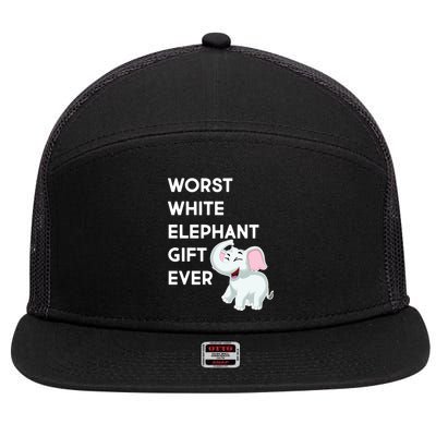 Worst White Christmas Gift Ever 7 Panel Mesh Trucker Snapback Hat