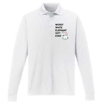 Worst White Christmas Gift Ever Performance Long Sleeve Polo