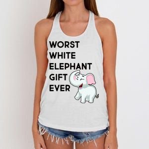 Worst White Christmas Gift Ever Women's Knotted Racerback Tank