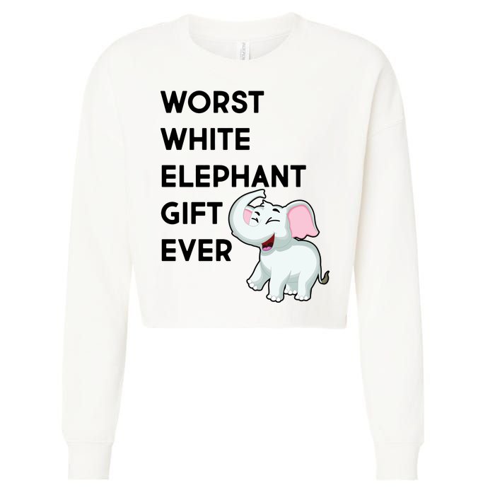 Worst White Christmas Gift Ever Cropped Pullover Crew