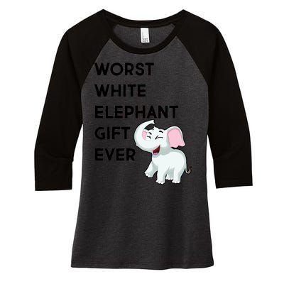 Worst White Christmas Gift Ever Women's Tri-Blend 3/4-Sleeve Raglan Shirt