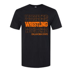 Wrestling O.K.L.A.H.O.M.A State In Modern Stacked Lettering Softstyle CVC T-Shirt