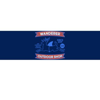 Wanderer Outdoor Shop Est 2017 Deer Shark Logo Bumper Sticker