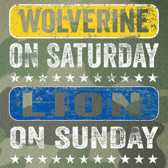 Wolverine On Saturday Lion On Sunday Legacy Tie Dye Trucker Hat