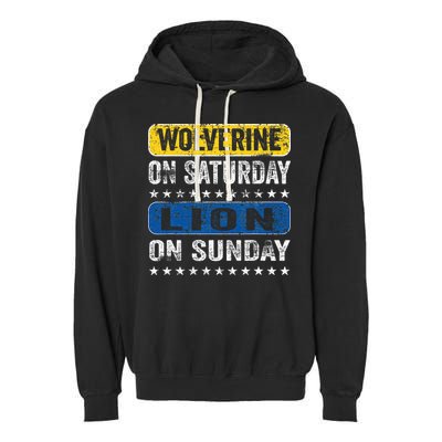 Wolverine On Saturday Lion On Sunday Garment-Dyed Fleece Hoodie