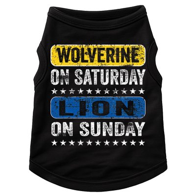 Wolverine On Saturday Lion On Sunday Doggie Tank