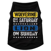 Wolverine On Saturday Lion On Sunday Doggie Tank