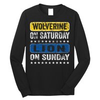 Wolverine On Saturday Lion On Sunday Long Sleeve Shirt