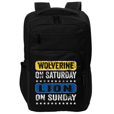 Wolverine On Saturday Lion On Sunday Impact Tech Backpack