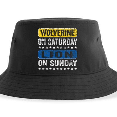 Wolverine On Saturday Lion On Sunday Sustainable Bucket Hat
