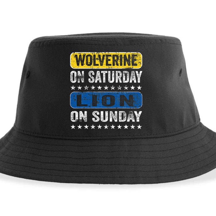 Wolverine On Saturday Lion On Sunday Sustainable Bucket Hat