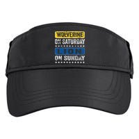 Wolverine On Saturday Lion On Sunday Adult Drive Performance Visor
