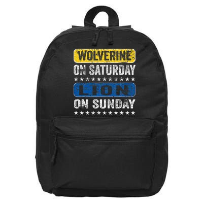 Wolverine On Saturday Lion On Sunday 16 in Basic Backpack