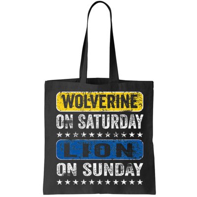 Wolverine On Saturday Lion On Sunday Bag
